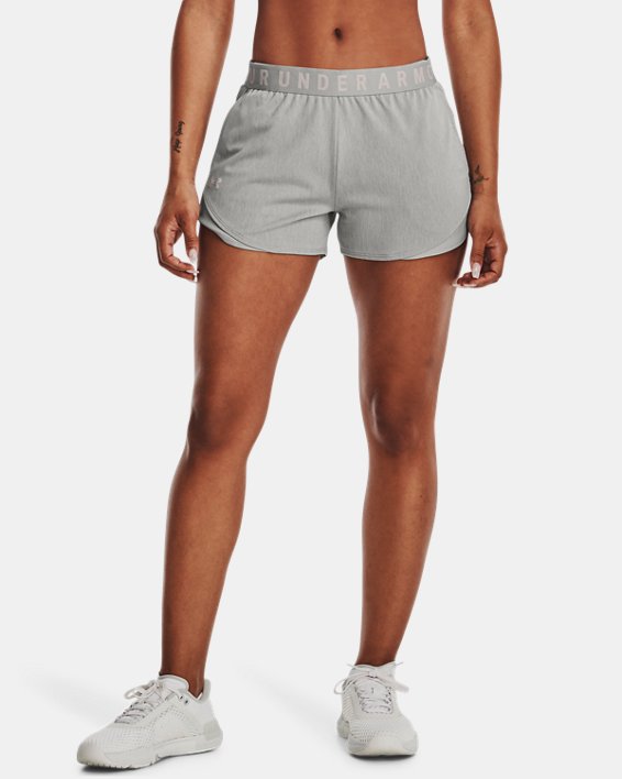 Women's UA Play Up Shorts 3.0 Twist, Gray, pdpMainDesktop image number 0